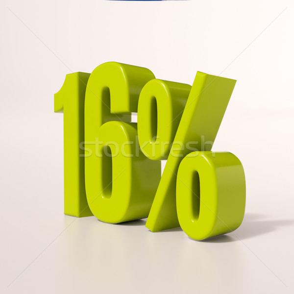 Percentage sign, 16 percent Stock photo © Supertrooper