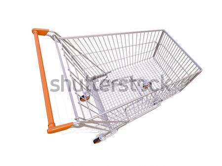 Cesta de la compra vacío aislado blanco negocios comercialización Foto stock © Supertrooper