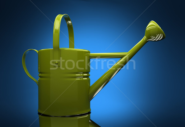 Green garden watering can Stock photo © Supertrooper