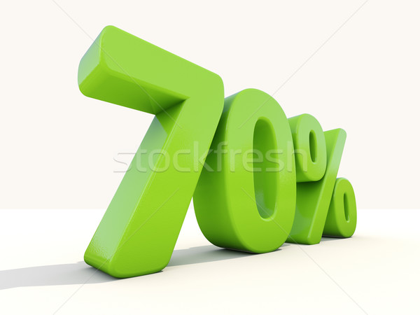 70% percentage rate icon on a white background Stock photo © Supertrooper