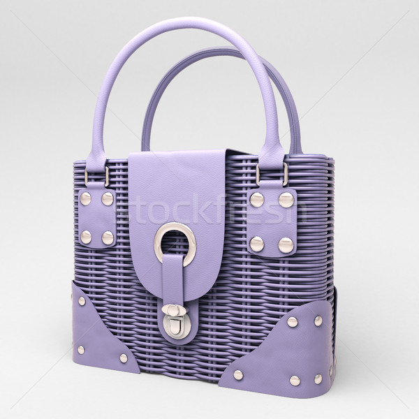 Lilac wicker handbag Stock photo © Supertrooper