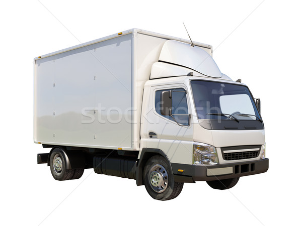 Blanco comerciales camión de reparto aislado color transporte Foto stock © Supertrooper