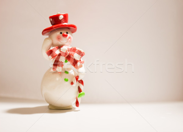 Greeting card with a snowman Stock photo © Supertrooper