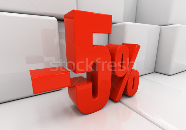 3D 5 percent Stock photo © Supertrooper