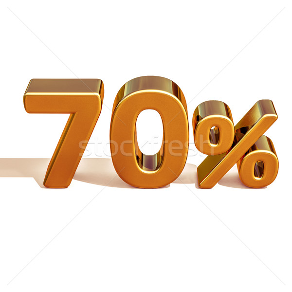 3d Gold 70 Seventy Percent Discount Sign Stock photo © Supertrooper