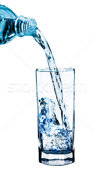 Folyam tiszta víz áramló üveg üveg spray Stock fotó © Supertrooper