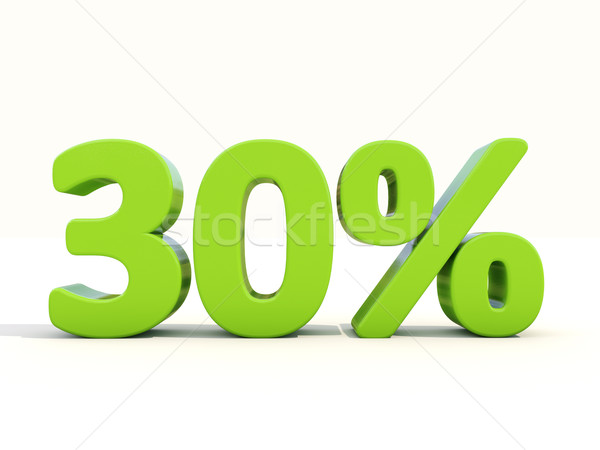 30% percentage rate icon on a white background Stock photo © Supertrooper