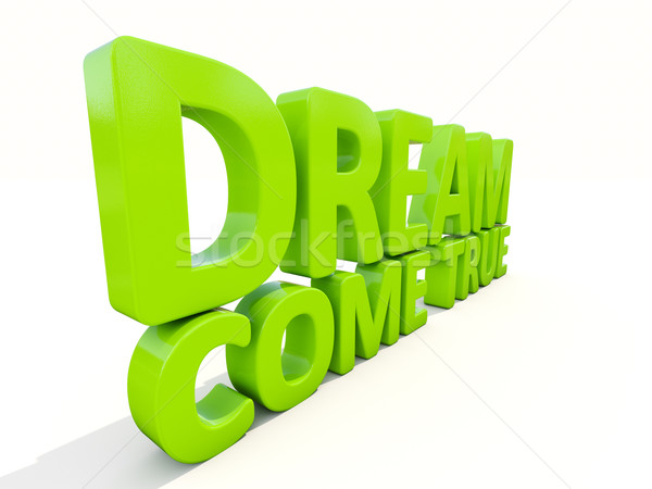 3d phrase dream come true Stock photo © Supertrooper