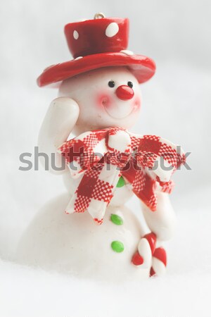 Greeting card with a snowman Stock photo © Supertrooper