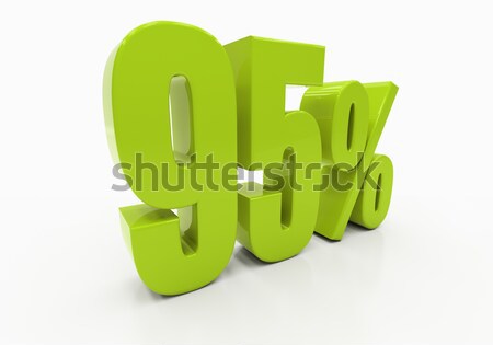 Stockfoto: 3D · procent · af · korting · 3d · illustration · groene