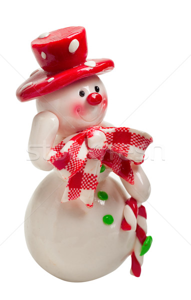 Toy christmas snowman isolated Stock photo © Supertrooper