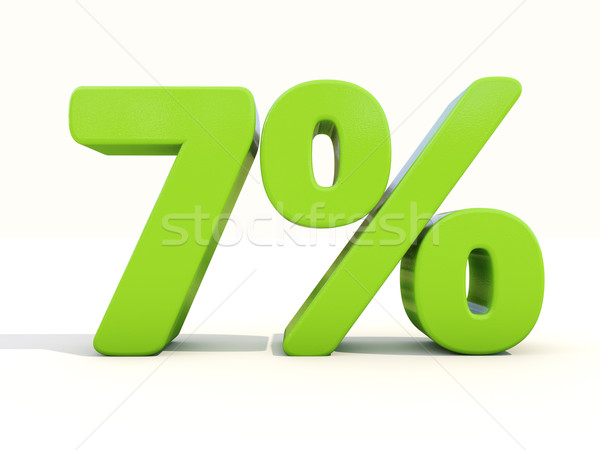 7% percentage rate icon on a white background Stock photo © Supertrooper