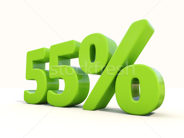 55% percentage rate icon on a white background Stock photo © Supertrooper