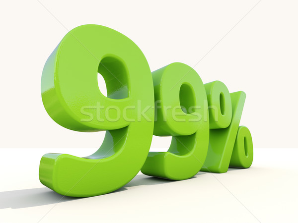 99% percentage rate icon on a white background Stock photo © Supertrooper