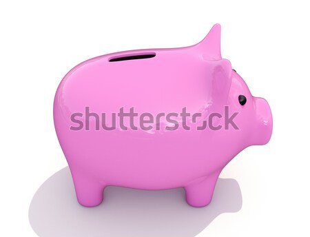 Piggy Bank розовый белый деньги наличных Сток-фото © Supertrooper