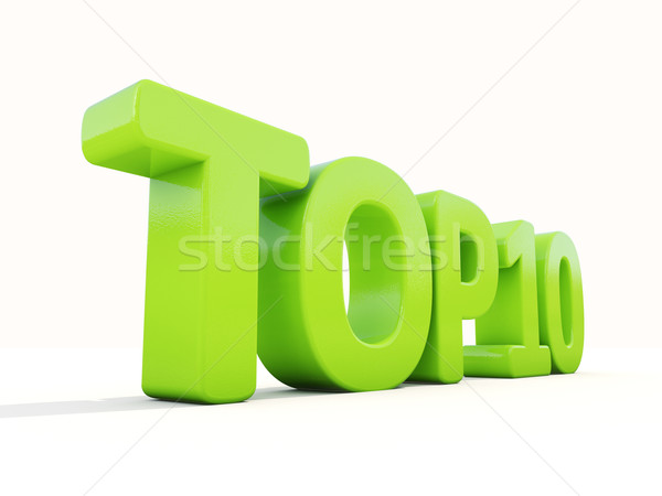 3D top Symbol weiß 3D-Darstellung Briefe Stock foto © Supertrooper