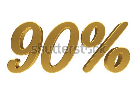 3D 90 percent isolated Stock photo © Supertrooper