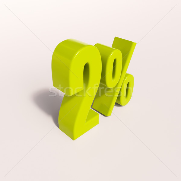 Percentage sign, 2 percent Stock photo © Supertrooper