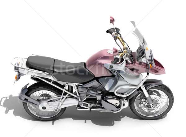 Stock photo: Dual-sports motorcycle close-up