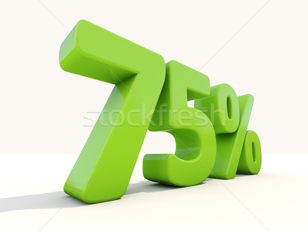 75% percentage rate icon on a white background Stock photo © Supertrooper