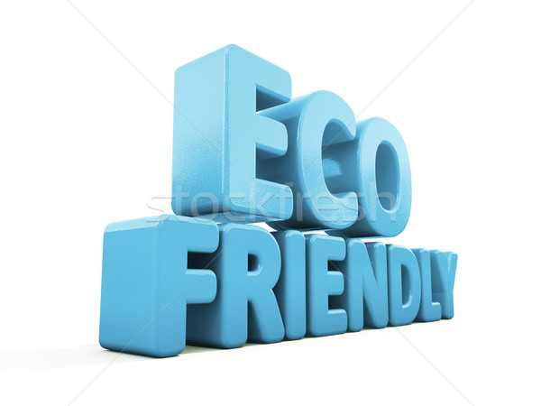 3D eco ikona biały 3d ilustracji charakter Zdjęcia stock © Supertrooper