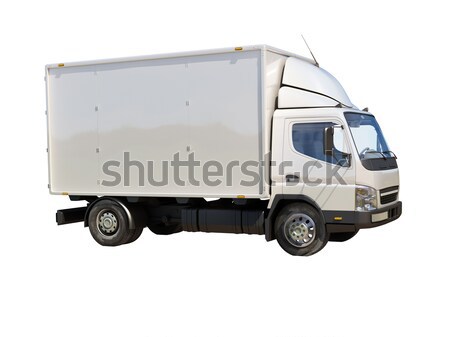 White commercial delivery truck Stock photo © Supertrooper