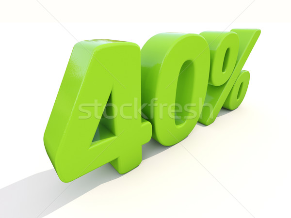 40% percentage rate icon on a white background Stock photo © Supertrooper