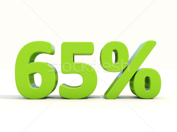 65% percentage rate icon on a white background Stock photo © Supertrooper