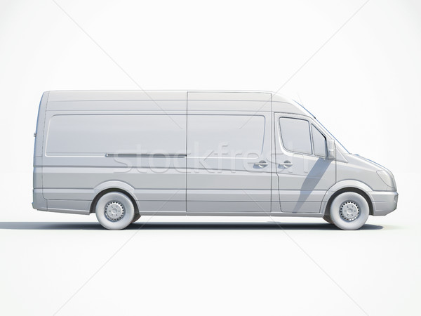3D fehér kisteherautó ikon 3d render szolgáltatás Stock fotó © Supertrooper