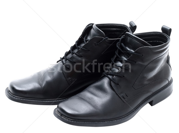 Men's winter leather boots Stock photo © Supertrooper