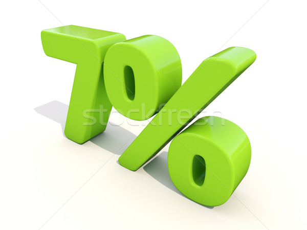 7% percentage rate icon on a white background Stock photo © Supertrooper