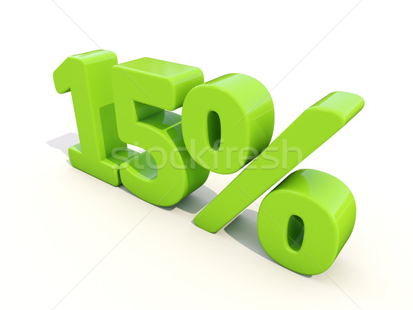 15% percentage rate icon on a white background Stock photo © Supertrooper