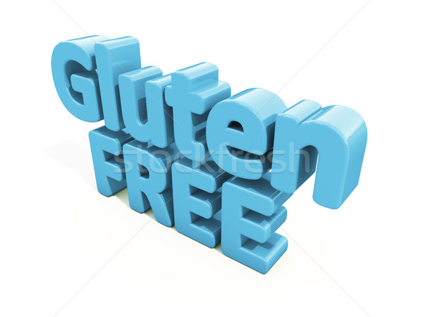 3D sin gluten icono blanco 3d alimentos Foto stock © Supertrooper