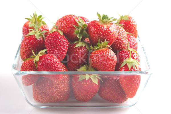 Stock photo: Garden strawberries close-up