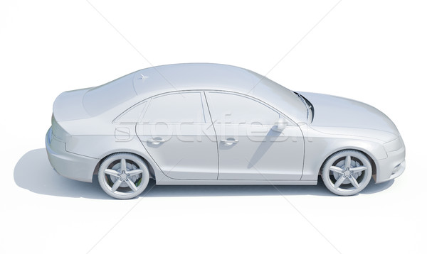 3D voiture blanche modèle rendu 3d icône Photo stock © Supertrooper
