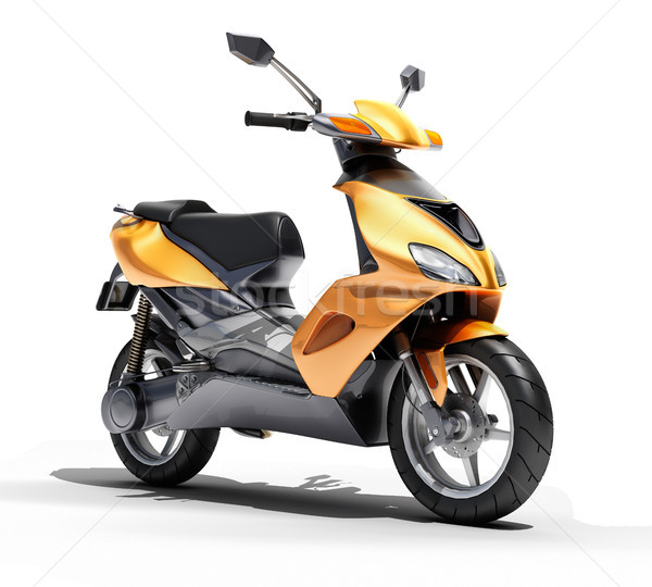 Trendy orange scooter close up Stock photo © Supertrooper