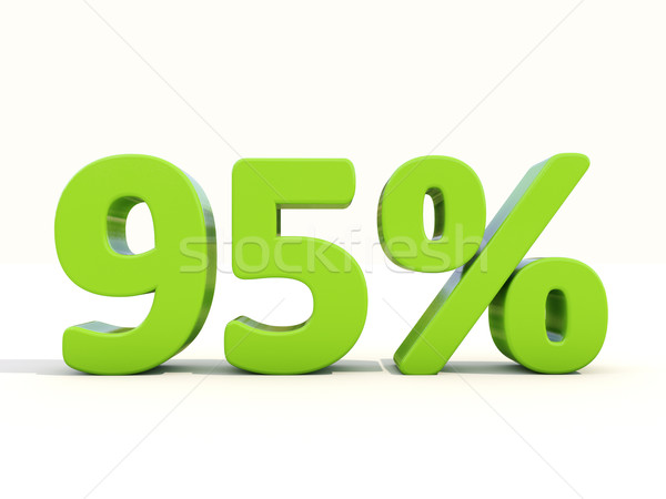 95% percentage rate icon on a white background Stock photo © Supertrooper