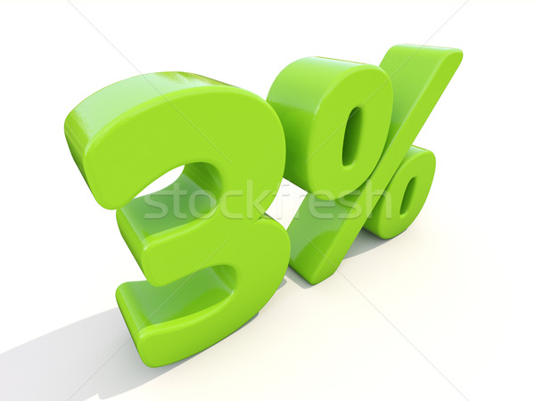 3% percentage rate icon on a white background Stock photo © Supertrooper