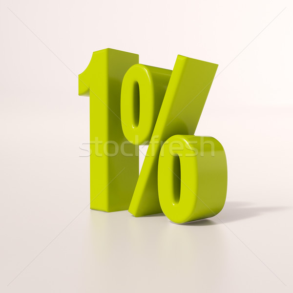 Percentage sign, 1 percent Stock photo © Supertrooper
