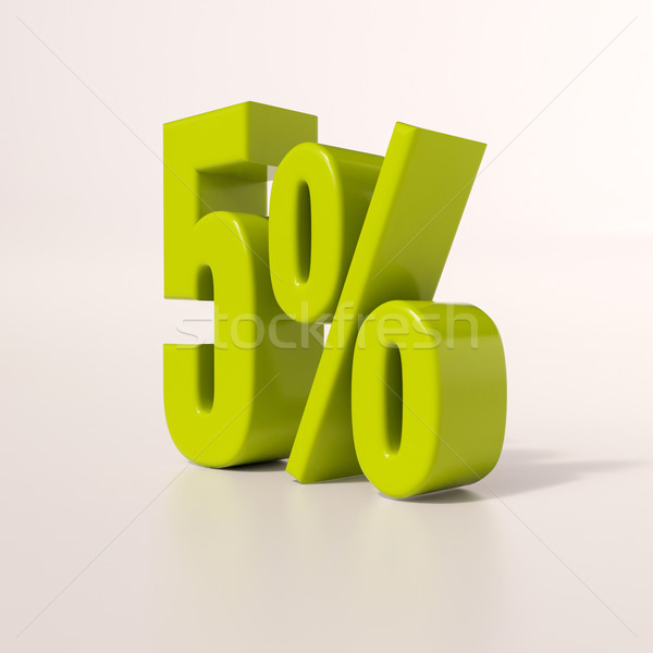 Foto d'archivio: Percentuale · segno · cento · rendering · 3d · verde · sconto