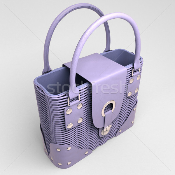 Lilac wicker handbag Stock photo © Supertrooper