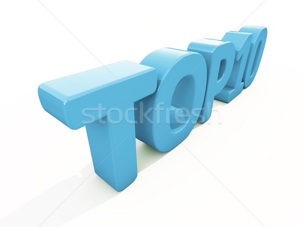 3D top Symbol weiß 3D-Darstellung Briefe Stock foto © Supertrooper