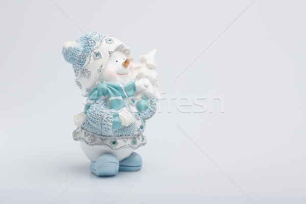 Stock photo: Cheerful snowman