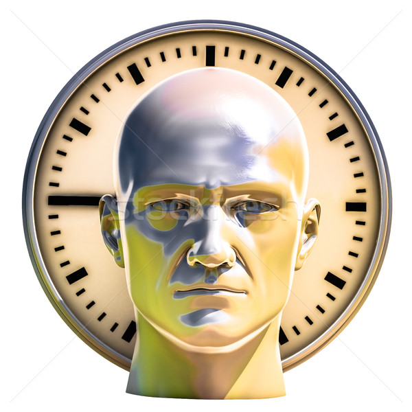 3D Porträt beunruhigt überwältigt Mann Stock foto © Supertrooper