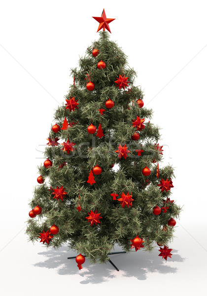 Foto stock: árvore · de · natal · decorações · luz · objeto · férias · celebrar