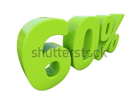 65% percentage rate icon on a white background Stock photo © Supertrooper