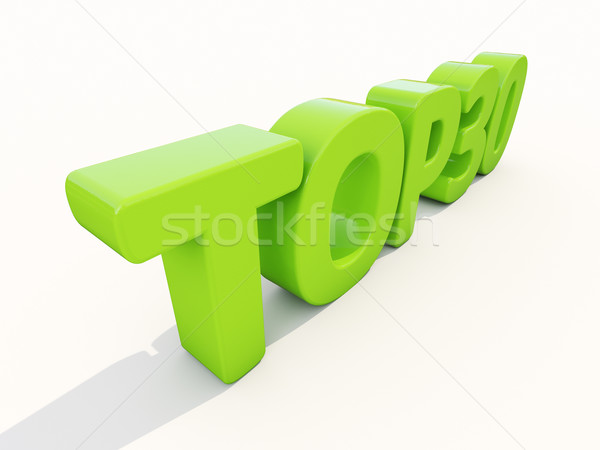 3D top Symbol weiß 3D-Darstellung Briefe Stock foto © Supertrooper