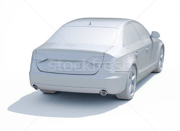 3D carro branco modelo 3d render ícone Foto stock © Supertrooper