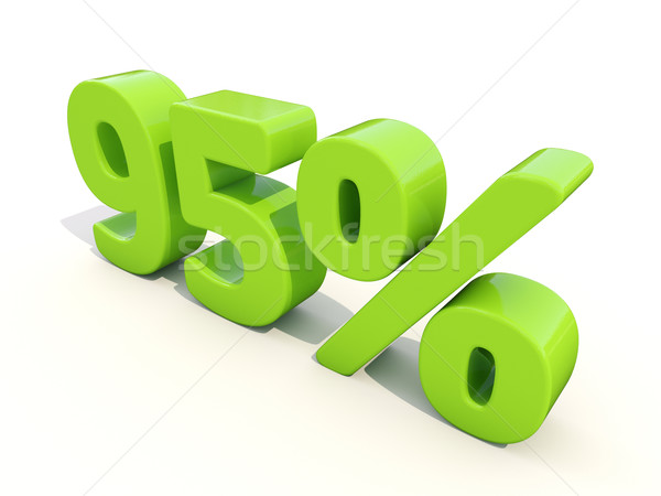 95% percentage rate icon on a white background Stock photo © Supertrooper