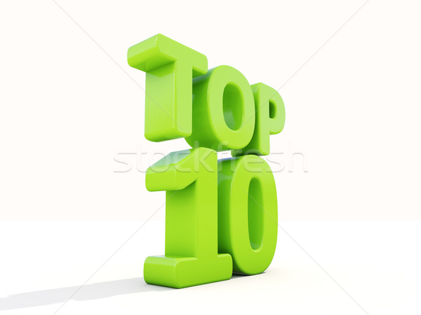 3D top Symbol weiß 3D-Darstellung Briefe Stock foto © Supertrooper